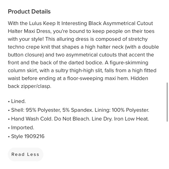 NWT Lulu’s Black Asymmetrical Black Dress - Picture 6 of 7